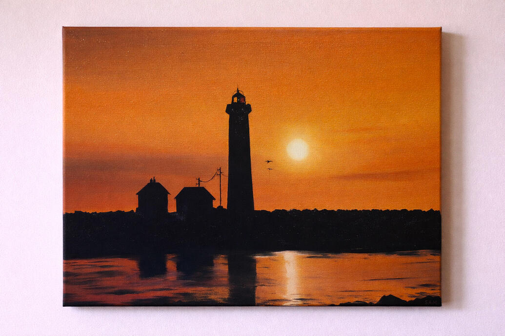 Grótta Island Lighthouse oil paint 40x50
