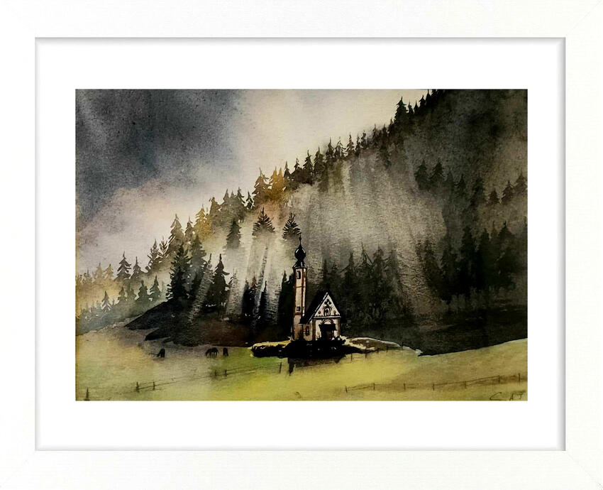 warm light watercolor 20x30