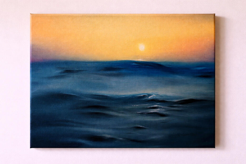 ocean waves oil paint 30x40